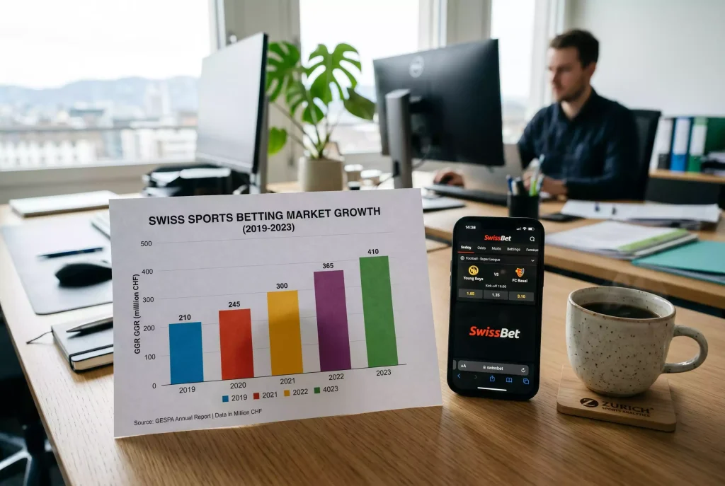 Sportwettenmarkt Schweiz in Zahlen mit Umsatz und Trends 2026